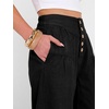 image:imageANRABESS Womens Wide Leg Palazzo JeansCropped Ankle LengthHigh Waist Baggy Barrel Denim Pants with PocketsBlack