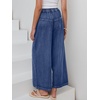 image:imageANRABESS Womens Wide Leg Palazzo JeansCropped Ankle LengthHigh Waist Baggy Barrel Denim Pants with PocketsDark Blue