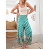 image:imageANRABESS Womens Wide Leg Palazzo Pants with PocketsFloral Teal Spades