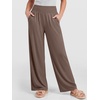 image:imageANRABESS Womens Wide Leg Palazzo Pants with PocketsLight Brown