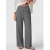 image:imageANRABESS Womens Wide Leg Palazzo Pants with PocketsStriped Black White
