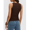 image:imageANRABESS Wool Blend Sweater Tank Tops for Women V Neck Sleeveless SweaterChocolate Brown