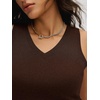 image:imageANRABESS Wool Blend Sweater Tank Tops for Women V Neck Sleeveless SweaterChocolate Brown