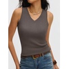 image:imageANRABESS Wool Blend Sweater Tank Tops for Women V Neck Sleeveless SweaterDark Taupe