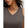 image:imageANRABESS Wool Blend Sweater Tank Tops for Women V Neck Sleeveless SweaterDark Taupe