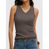 image:imageANRABESS Wool Blend Sweater Tank Tops for Women V Neck Sleeveless SweaterDark Taupe