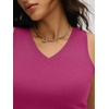 image:imageANRABESS Wool Blend Sweater Tank Tops for Women V Neck Sleeveless SweaterHot Pink