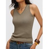 image:imageANRABESS Wool Blend Sweater Tank Tops for Women V Neck Sleeveless SweaterLight Camel