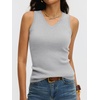 image:imageANRABESS Wool Blend Sweater Tank Tops for Women V Neck Sleeveless SweaterLight Grey