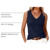 image:imageANRABESS Wool Blend Sweater Tank Tops for Women V Neck Sleeveless SweaterNavy Blue