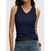 image:imageANRABESS Wool Blend Sweater Tank Tops for Women V Neck Sleeveless SweaterNavy Blue