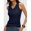 image:imageANRABESS Wool Blend Sweater Tank Tops for Women V Neck Sleeveless SweaterNavy Blue