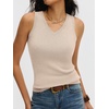 image:imageANRABESS Wool Blend Sweater Tank Tops for Women V Neck Sleeveless SweaterParchment