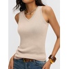 image:imageANRABESS Wool Blend Sweater Tank Tops for Women V Neck Sleeveless SweaterParchment