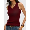 image:imageANRABESS Wool Blend Sweater Tank Tops for Women V Neck Sleeveless SweaterWine Red