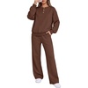 image:imageANRABESS Lounge Matching Set for Women 2 Piece Sets Sweatsuits Fall OutfitsCoffee