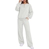 image:imageANRABESS Lounge Matching Set for Women 2 Piece Sets Sweatsuits Fall OutfitsLight Grey