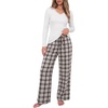 White Brown Plaid