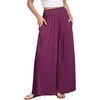 image:imageANRABESS Women Summer Casual Wide Leg Palazzo Pants with PocketsDark Purple