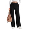 image:imageANRABESS Womens Business Casual Straight Leg Fleece Dress PantsBlack