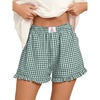 Deep Green White Plaid