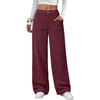 image:imageANRABESS Womens High Waisted Wide Leg Corduroy Casual PantsBurgundy