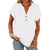 image:imageANRABESS Womens Short Sleeve Henley Tops Summer Shirts Dressy Casual BlouseWhite