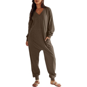 image:imageANRABESS Jumpsuits for Women 2026 Fall Pajamas OutfitsBrown