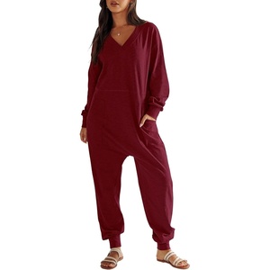 image:imageANRABESS Jumpsuits for Women 2026 Fall Pajamas OutfitsBurgundy