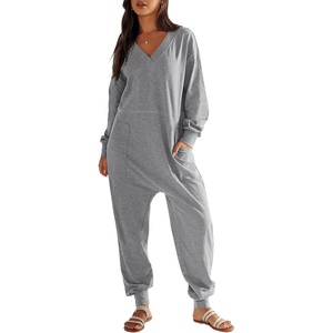 image:imageANRABESS Jumpsuits for Women 2026 Fall Pajamas OutfitsGrey