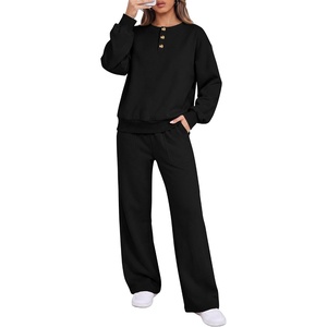 image:imageANRABESS Lounge Matching Set for Women 2 Piece Sets Sweatsuits Fall OutfitsBlack