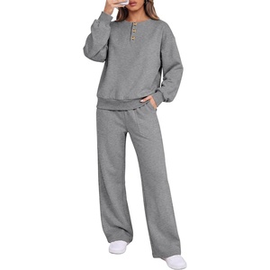 image:imageANRABESS Lounge Matching Set for Women 2 Piece Sets Sweatsuits Fall OutfitsDark Grey