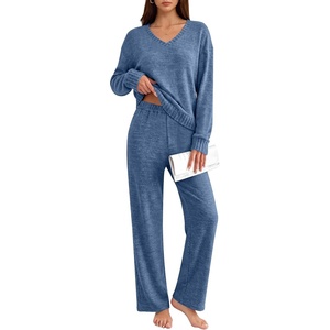 image:imageANRABESS Pajamas for Women Set Comfy 2 Piece Lounge OutfitsBlue