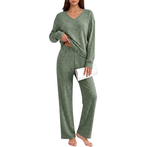 image:imageANRABESS Pajamas for Women Set Comfy 2 Piece Lounge OutfitsDeep Green