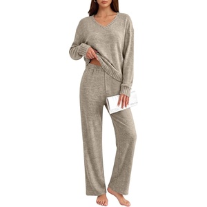 image:imageANRABESS Pajamas for Women Set Comfy 2 Piece Lounge OutfitsKhaki
