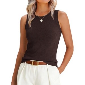 image:imageANRABESS Tank Tops for Women 2026 Summer Sleeveless SweaterChocolate Brown