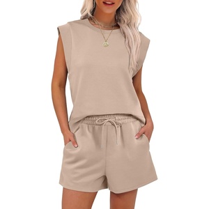 image:imageANRABESS Two Piece Sets for Women 2026 Summer Short Lounge SetLighter Khaki