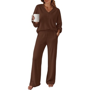 image:imageANRABESS Two Piece Sets for Women Fall Lounge Airport OutfitsBrown