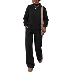 image:imageANRABESS Two Piece Sets for Women Striped Lounge SetBlack