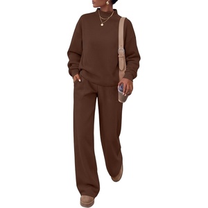 image:imageANRABESS Two Piece Sets for Women Striped Lounge SetCoffee