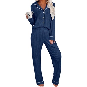 image:imageANRABESS Women 2 Piece Pajama Lounge Sets 2026 Fall OutfitsDeep Blue