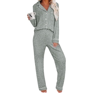 image:imageANRABESS Women 2 Piece Pajama Lounge Sets 2026 Fall OutfitsGreen