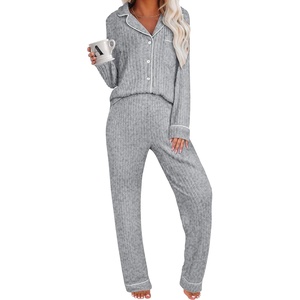 image:imageANRABESS Women 2 Piece Pajama Lounge Sets 2026 Fall OutfitsGrey