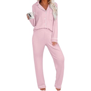 image:imageANRABESS Women 2 Piece Pajama Lounge Sets 2026 Fall OutfitsPink