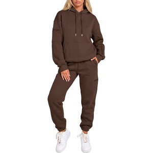 image:imageANRABESS Women 2 Piece Sets Oversized Fleece Sweatsuits Fall OutfitsCoffee