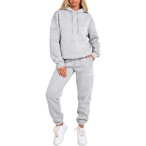 image:imageANRABESS Women 2 Piece Sets Oversized Fleece Sweatsuits Fall OutfitsGrey