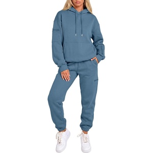 image:imageANRABESS Women 2 Piece Sets Oversized Fleece Sweatsuits Fall OutfitsGrey Blue