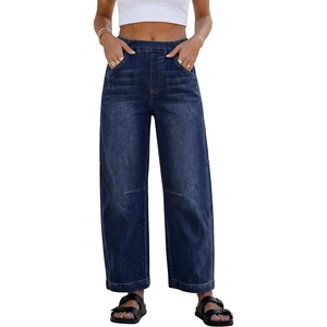 image:imageANRABESS Women Barrel Jeans Baggy High Waist Wide Leg PantsDark Blue