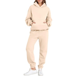 image:imageANRABESS Womens 2 Piece Lounge Sweat Sets Fall Fashion Matching SweatsuitsApricot
