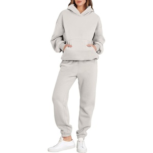 image:imageANRABESS Womens 2 Piece Lounge Sweat Sets Fall Fashion Matching SweatsuitsGrey